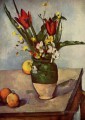 静物画 チューリップとリンゴ ポール・セザンヌ 印象派 花